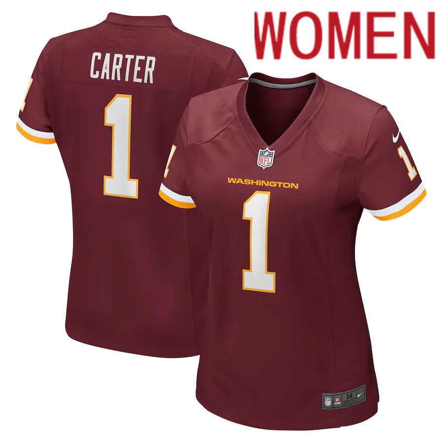 Women Washington Redskins #1 DeAndre Carter Nike Burgundy Player Game NFL Jersey